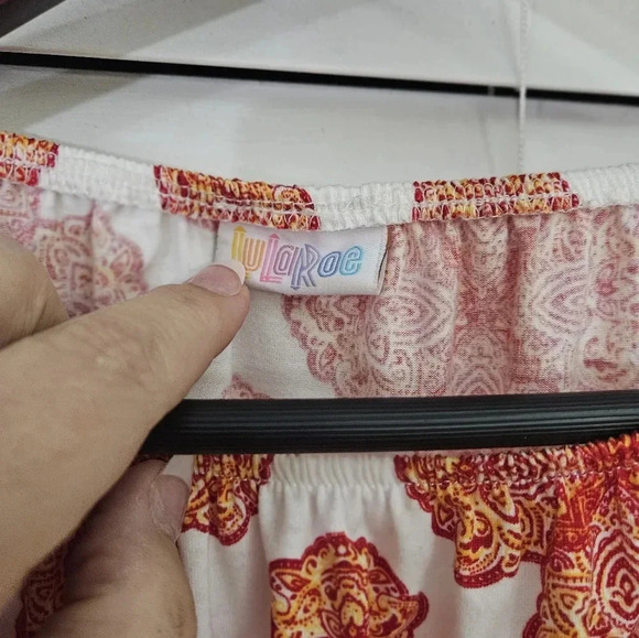 LuLaRoe Stasha Orange Ruffle Tank Size XL - Picture 3 of 8